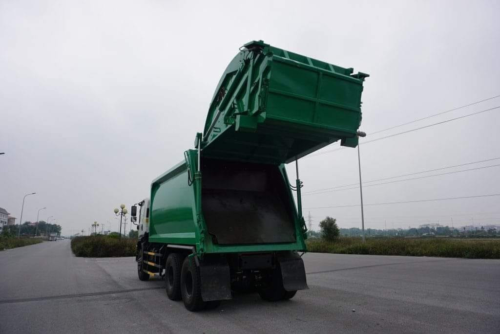 XE THU GOM CUỐN ÉP RÁC ISUZU FVZ 22 KHỐI THÙNG INOX304