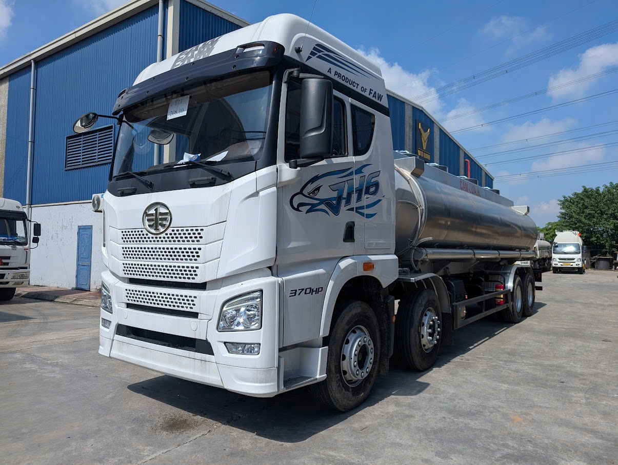 xe chở xăng FAW JH6 - bồn nhôm 23.9m3 - nắp HQ