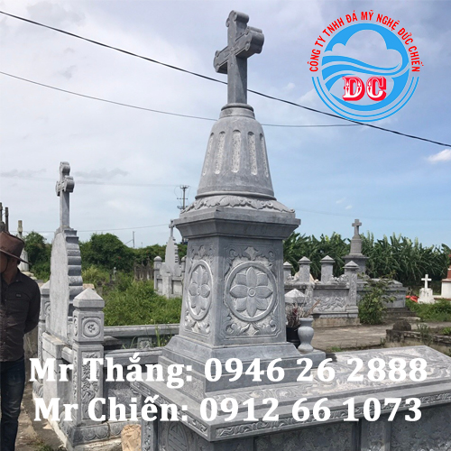 Mẫu mộ đá công giáo kiểu mới-Đá mỹ nghệ Đức Chiến
