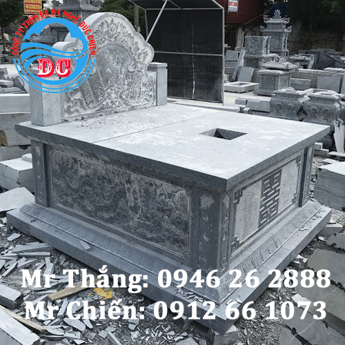 Mộ đá nguyên khối - Mẫu mộ đá đẹp được nhiều gia chủ lựa chọn