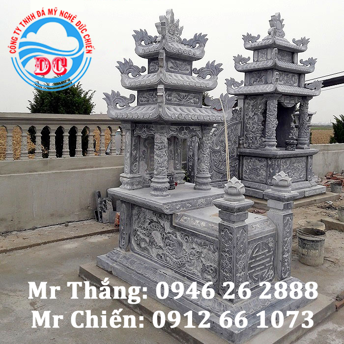 Mẫu mộ đá thủ công mỹ nghệ kích thước chuẩn được lựa chọn nhiều nhất