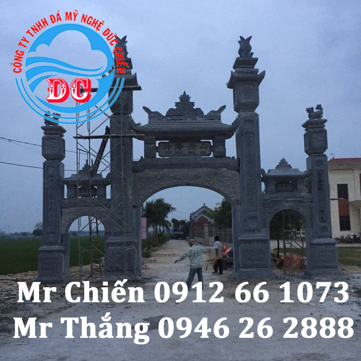 Cổng đá tam quan mẫu CĐĐC005