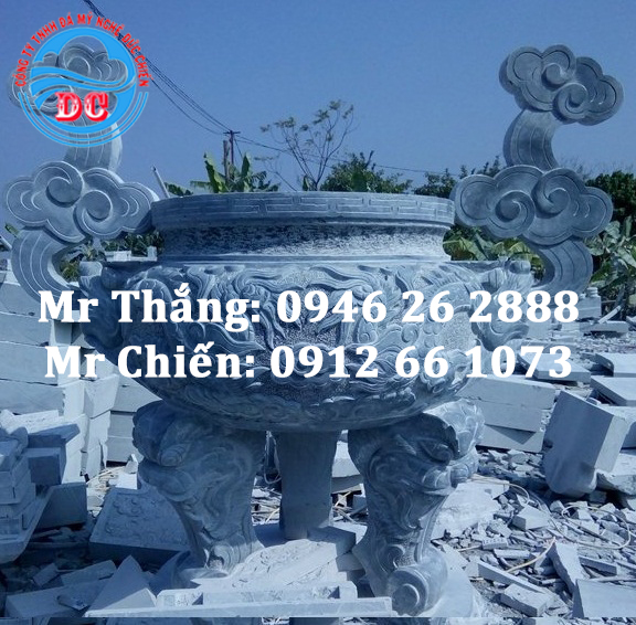 Mẫu lư hương đá đẹp LHĐC002