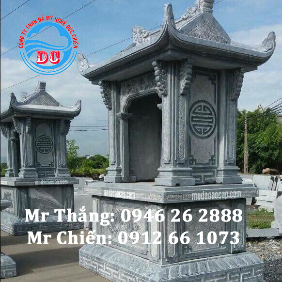 Mẫu mộ đá 1 mái cao cấp