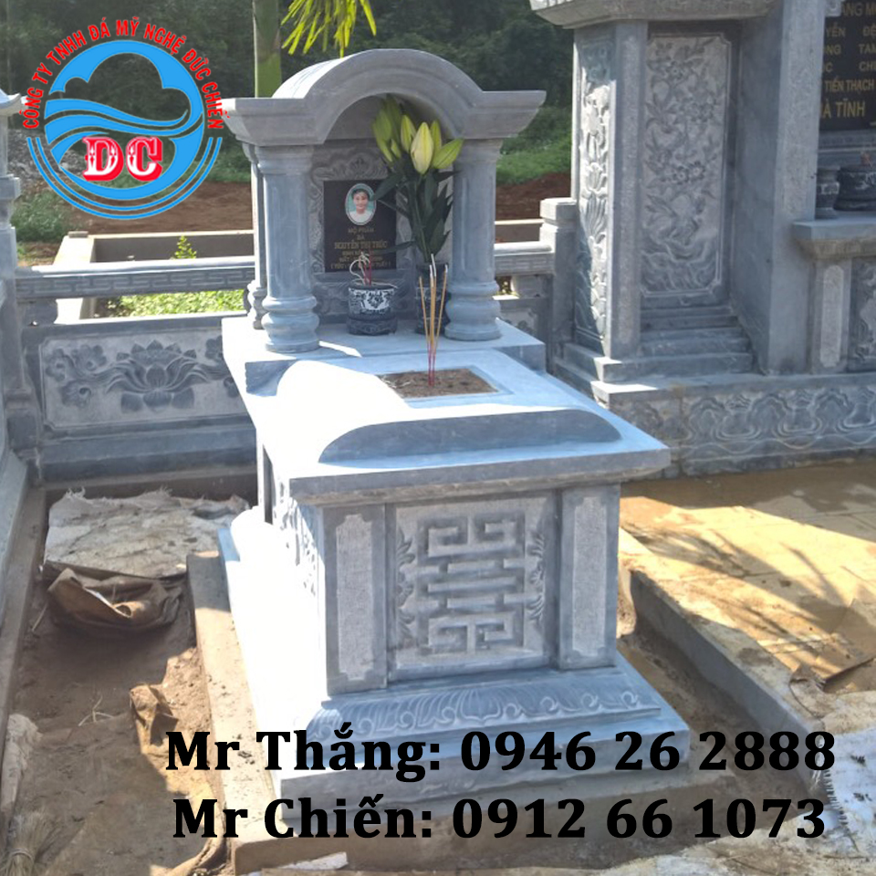 Mẫu mộ đá 1 mái  kiểu mới – Đá Mỹ Nghệ Đức Chiến