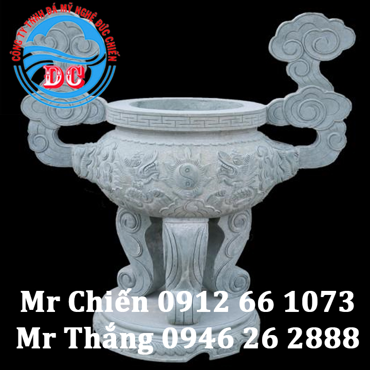 Mẫu lư hương đá đẹp LHĐC003