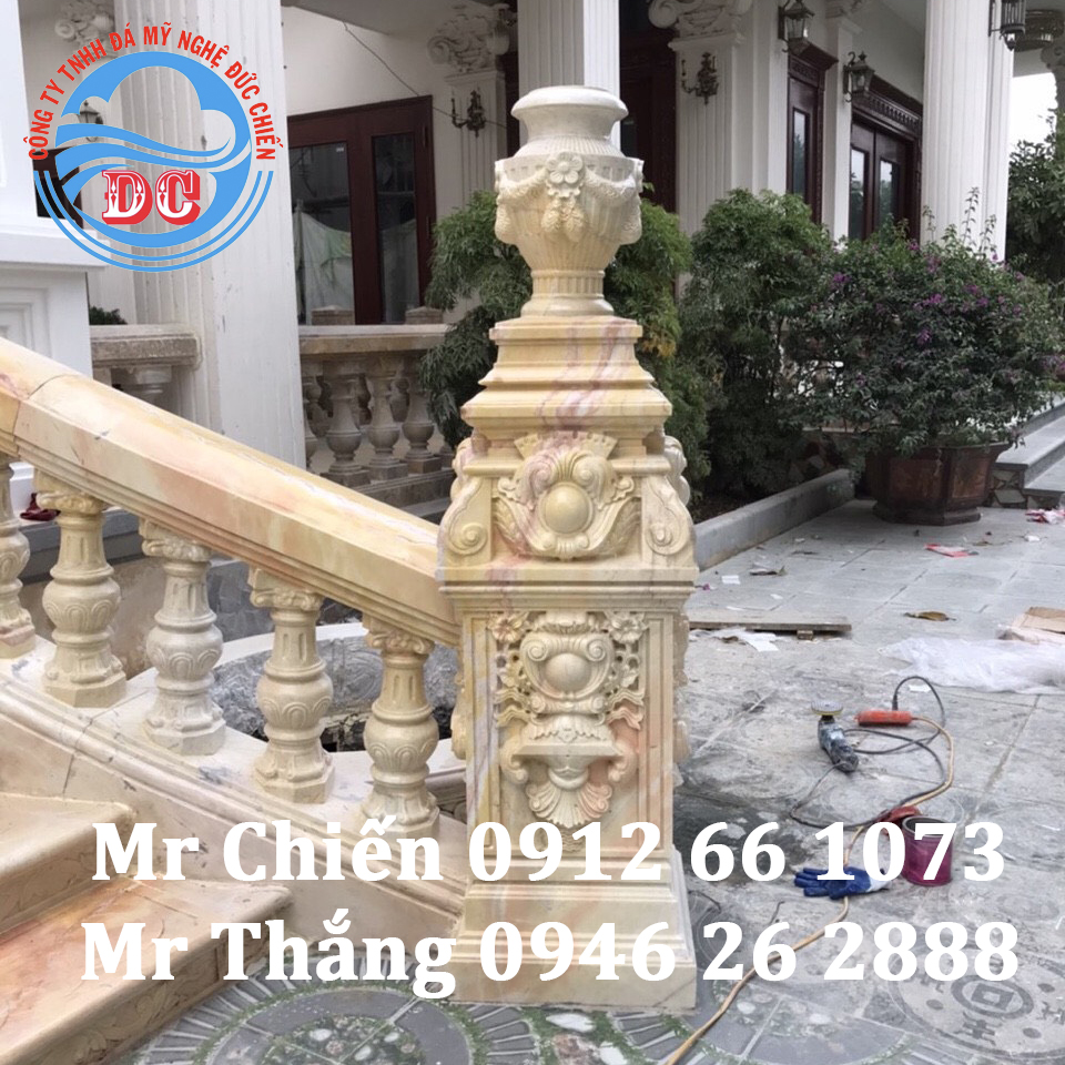 Mẫu lan can đá vàng TRV001