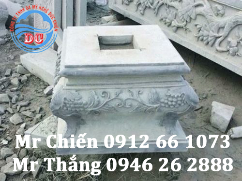 Mẫu chân tảng cột đá vuông