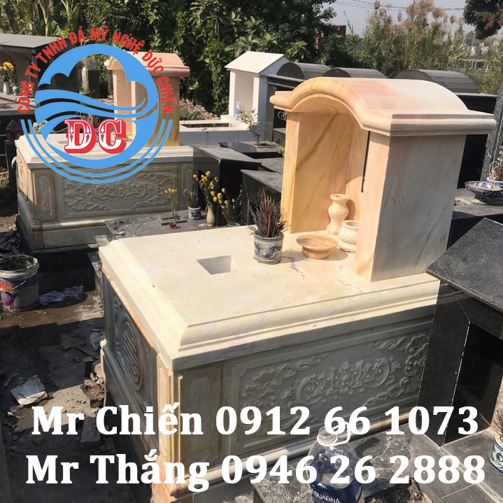 Mộ đá vàng mẫu MĐVĐC001 