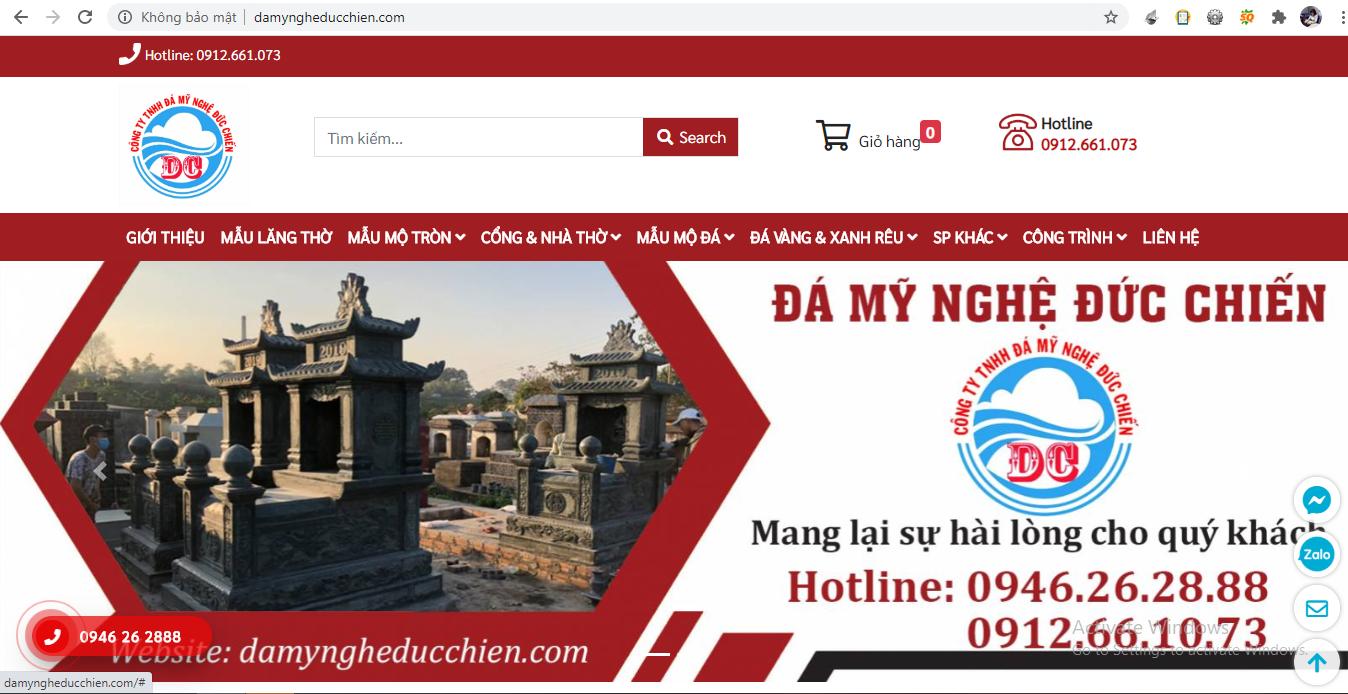 Website chính thức của Đá mỹ nghệ Đức Chiến