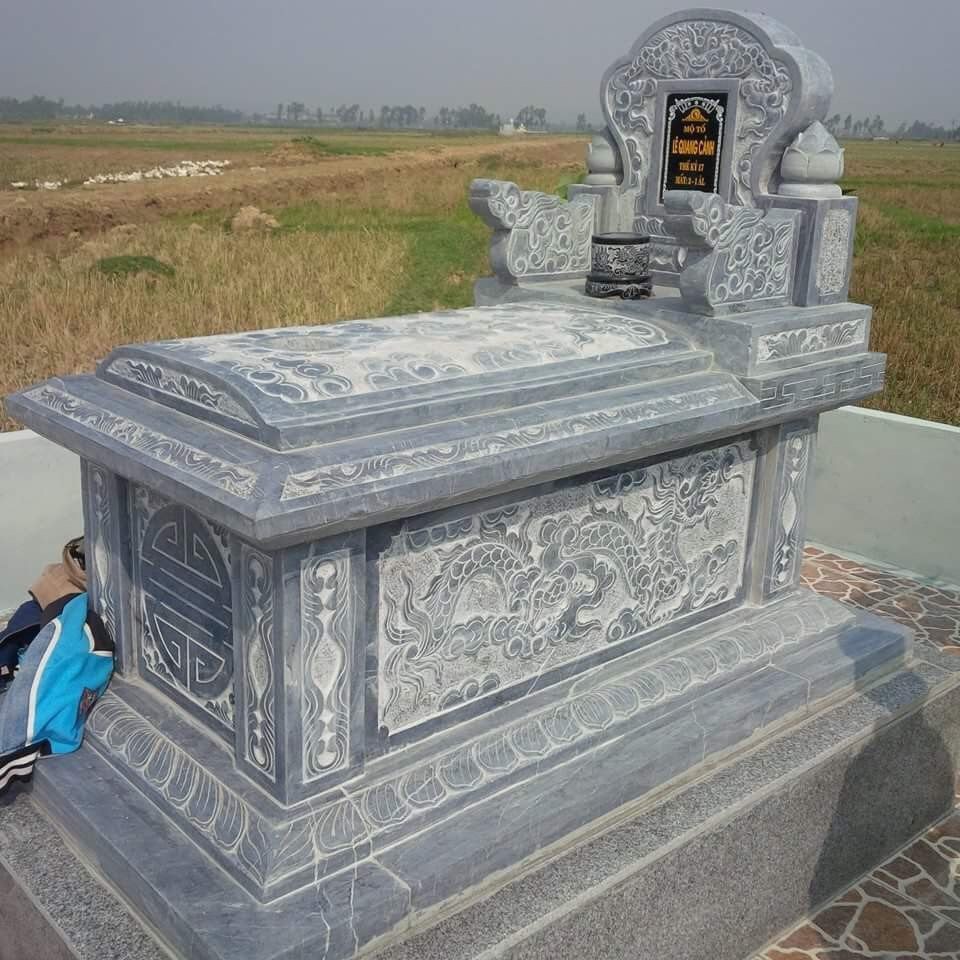 Mẫu mộ đá 1 mái  MD1M006 – Đá Mỹ Nghệ Đức Chiến