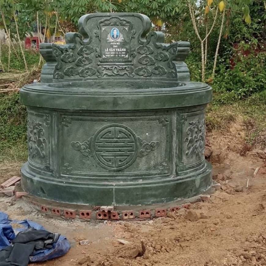 Mẫu mộ tròn Đức Chiến đẹp mã MTĐC009